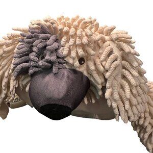 Lovesac 2010 Zoobies Nooder Shaggy Plush Puppy Dog w/ Zip Out Fleece Blanket 15"